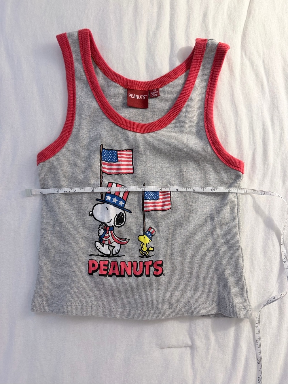 Peanuts 4th of July Cropped Tank (Large) - Picture 5 of 6